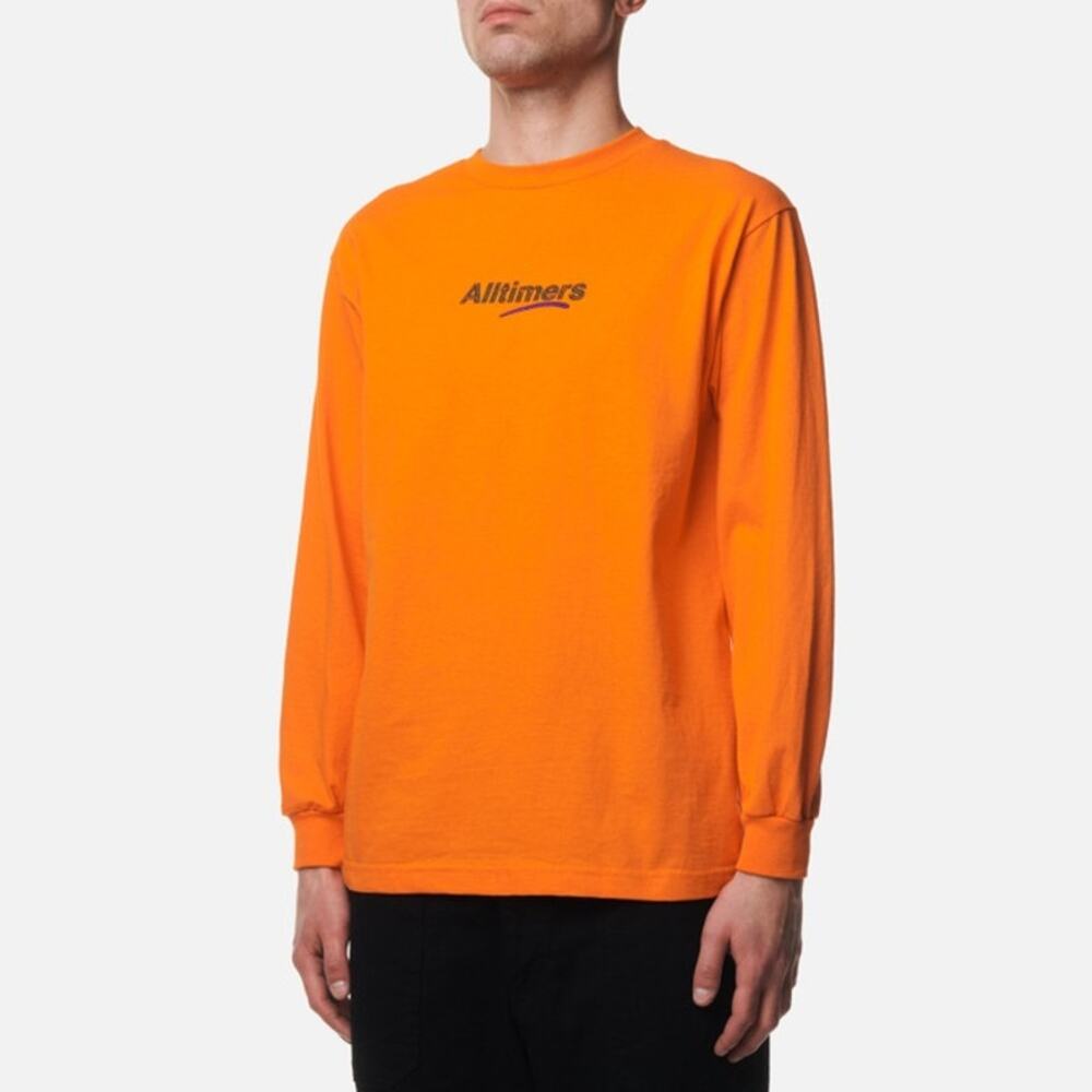 Alltimers Men's SM Orange Centered Estate Long Sleeve T Shirt Streetwear U6-6